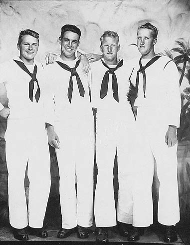 141 Estel C. Price & Buddies USS Wisconsin Hawaii 1945