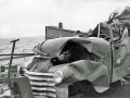 1031 Damaged vehicle on fantail