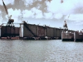 1156 Guam, April 5, 1952 A view of AFDB-1 Floating dry dock