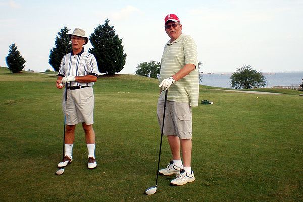 176 Fred Genet and Craig Bittle on the golf course.