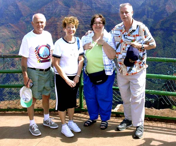 182 John, Ruth, Susan, and Mike at Waimea Canyon