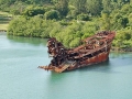 016 00022a Sunken Freighter at Roatan